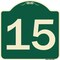 Signmission Sign with Number 15 Heavy-Gauge Aluminum Architectural Sign, 18" x 18", G-1818-22907 A-DES-G-1818-22907 - alternate 1